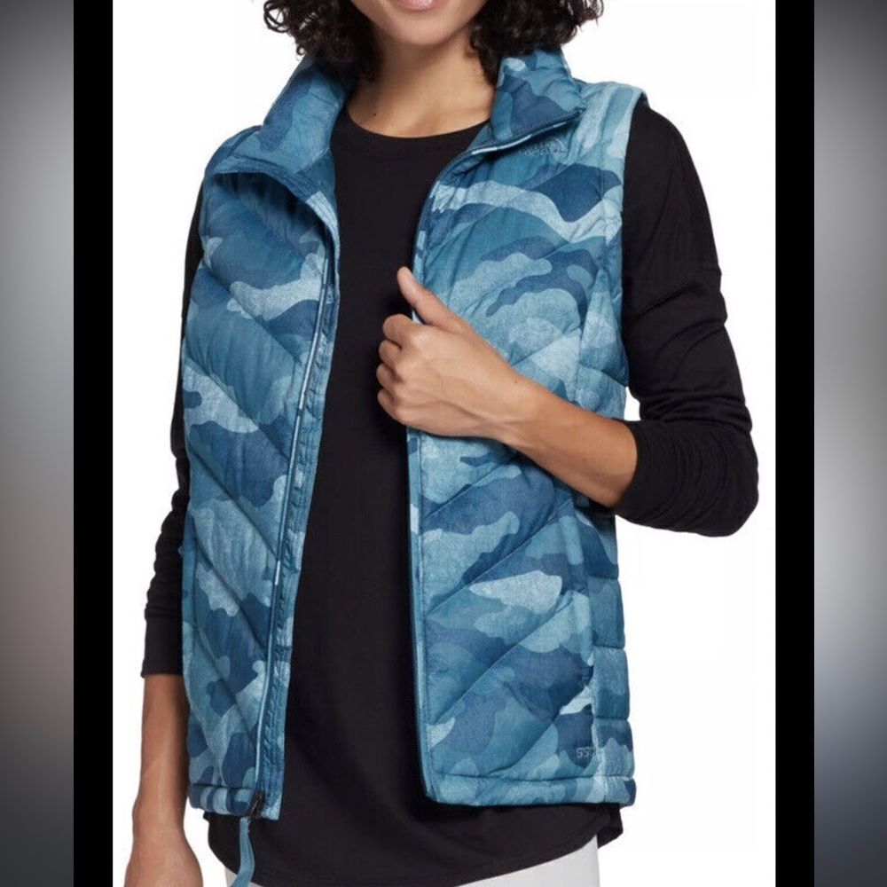 The North Face Vest Blue Camouflage